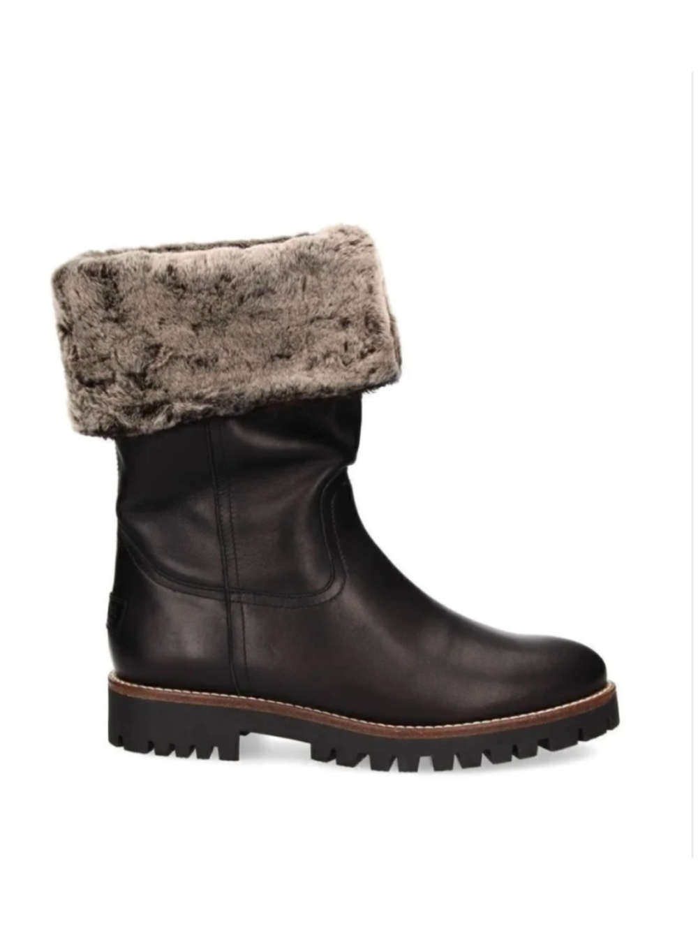 Blondo Black Leather Boots Shearling Lined Fold Down Women's Size 7 1/2 B
